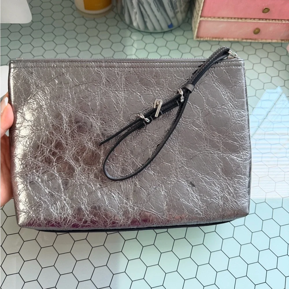 Givenchy Voyou metallic leather pouch